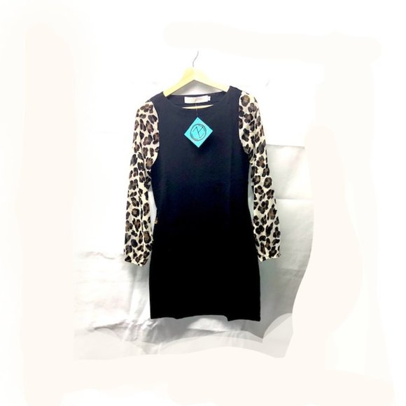 Tracy Negoshian NWT Nadine Black Cheetah Dress - Picture 8 of 9